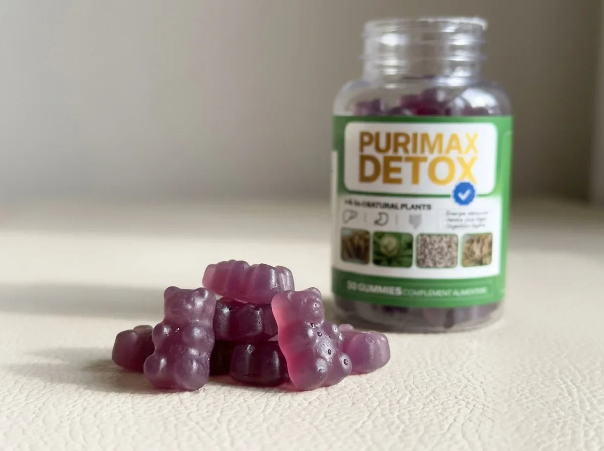 Gros plan sur les gummies Purimax Detox