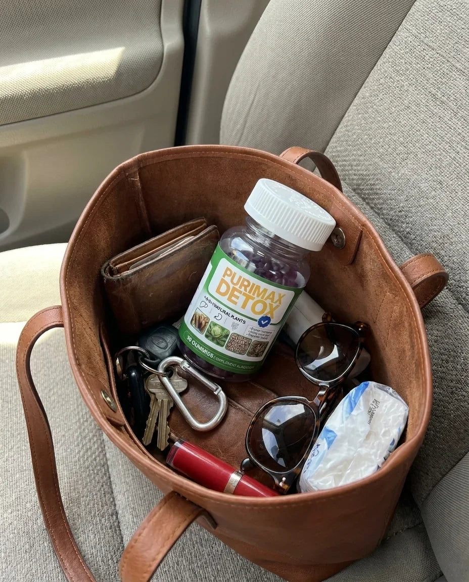 Purimax Detox dans un sac à main